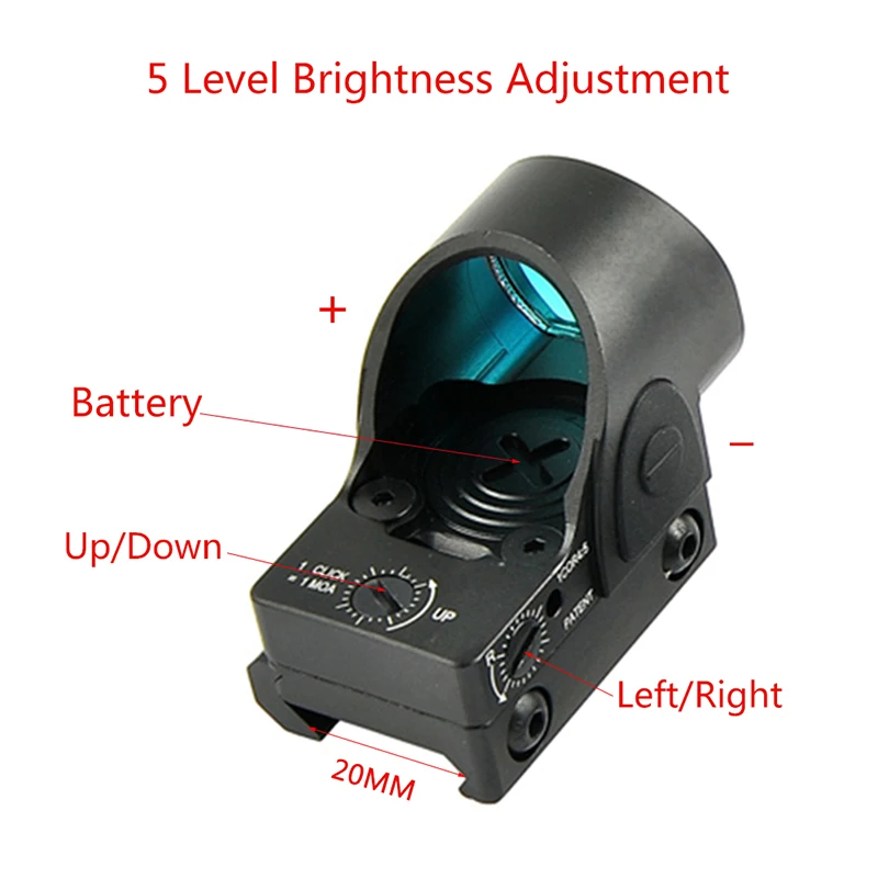 SRO мини RMR Red Dot Sight 2,5 moa оптический рефлекс прицел коллиматор подходит 20 мм Вивер рейка для Glock Охотничья винтовка страйкбол