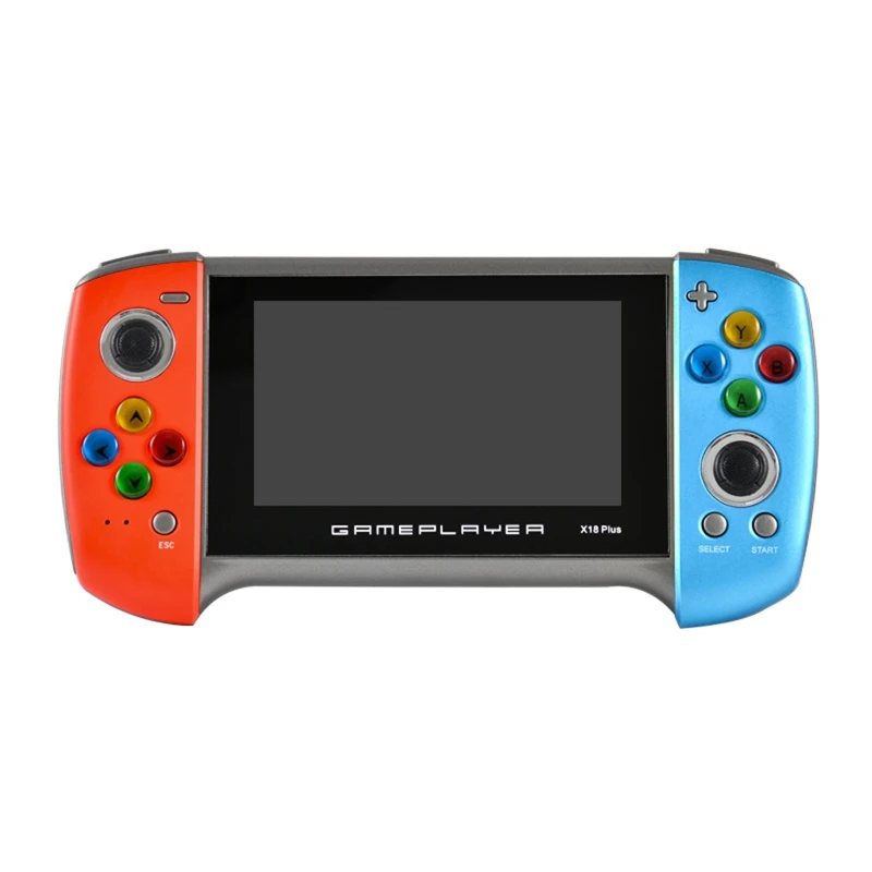 

X18Plus Handheld Game Console 4.3 Inch Large Screen Dual Joystick 64-bit Classic Games Support for Connecting TV