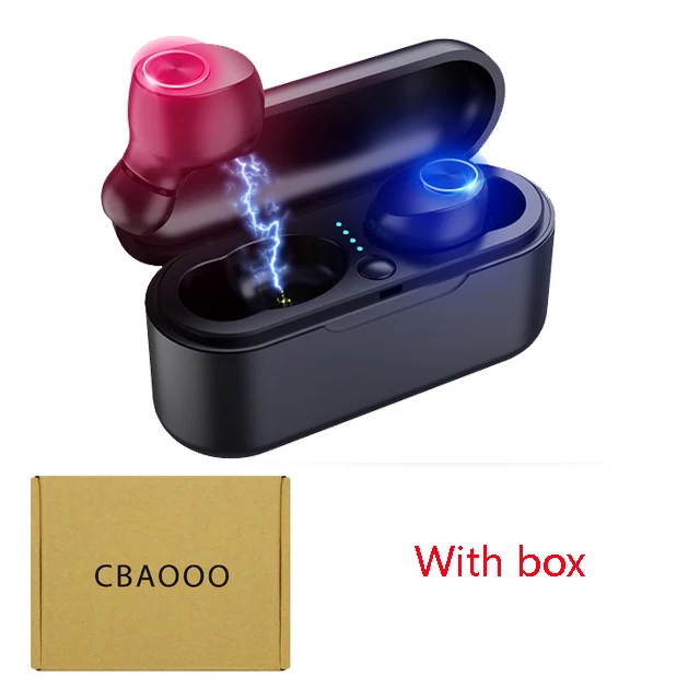 CBAOOO TX29 bluetooth-наушники True wireless 5,0 TWS наушники-вкладыши IPX5 водонепроницаемые мини-гарнитура 3D стерео звук спортивный динамик - Цвет: With box