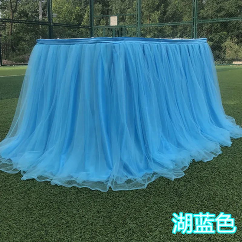 1M Tulle Table Skirt for Wedding Decoration Baby Party Birthday Table Decoration Tutu Skirt Party Supplies