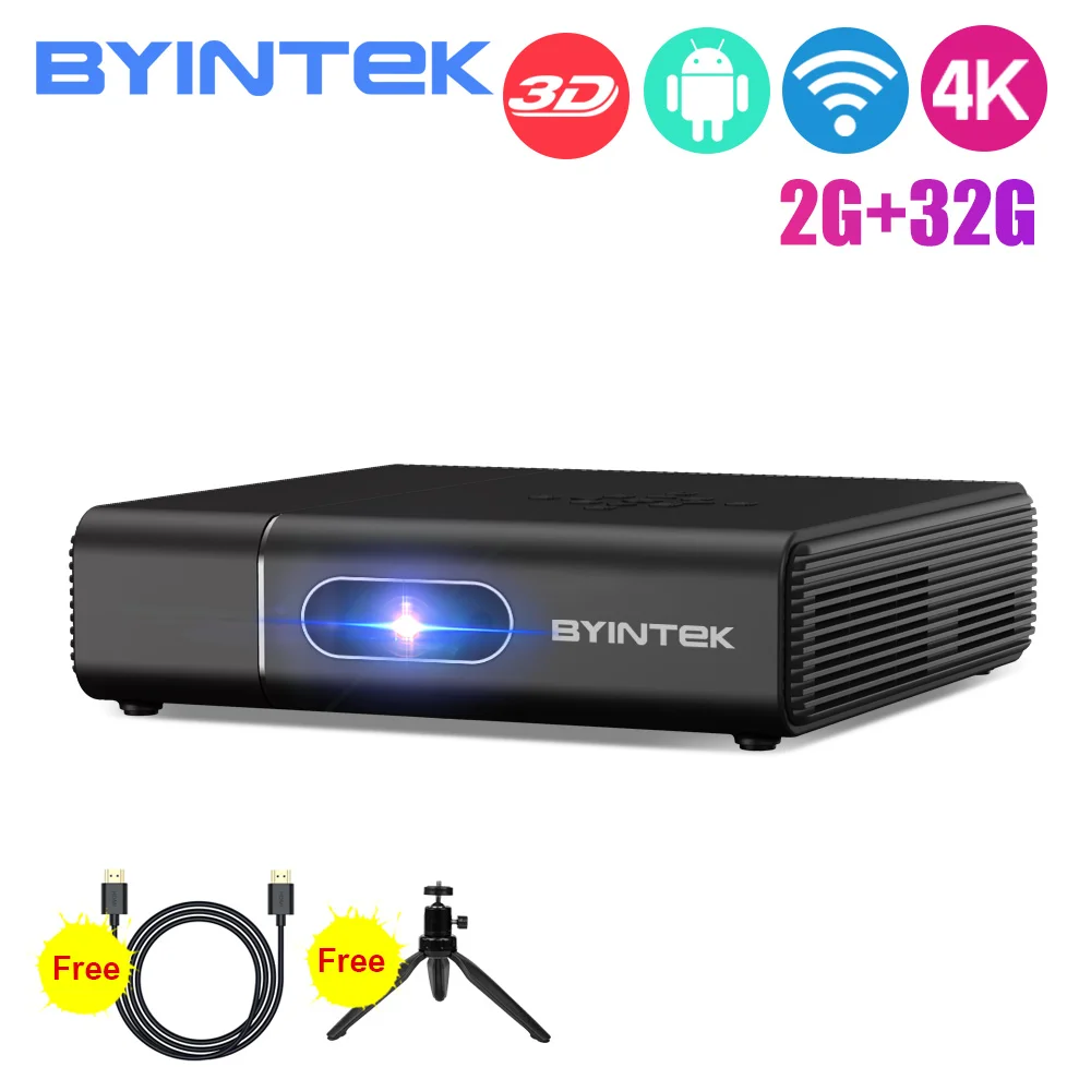 BYINTEK U30 DLP Мини 3D для приставки Android Smart Wifi Портативный видео цифровой светодиодный