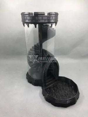 dungeon armory black sprial deluxe Dice модель башни матч все общие TRPG подземелья миниатюрный BBG Дракон игра - Цвет: dungeon armory black