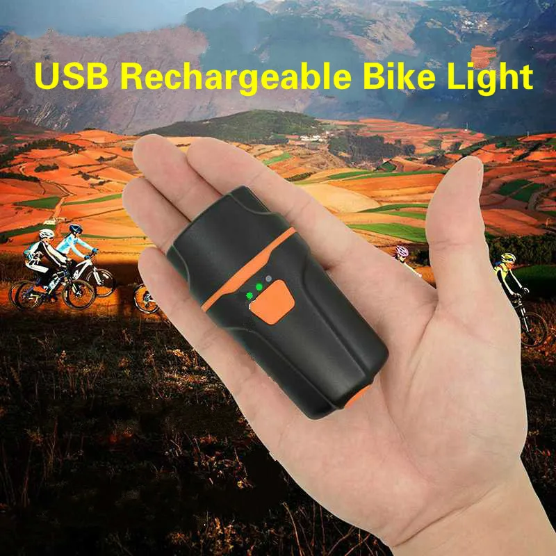 

1800lm USB Rechargeable Bicycle Front Light IPX6 Waterproof Head Lamp luces bicicleta farol bike Night Cycling Flashlight