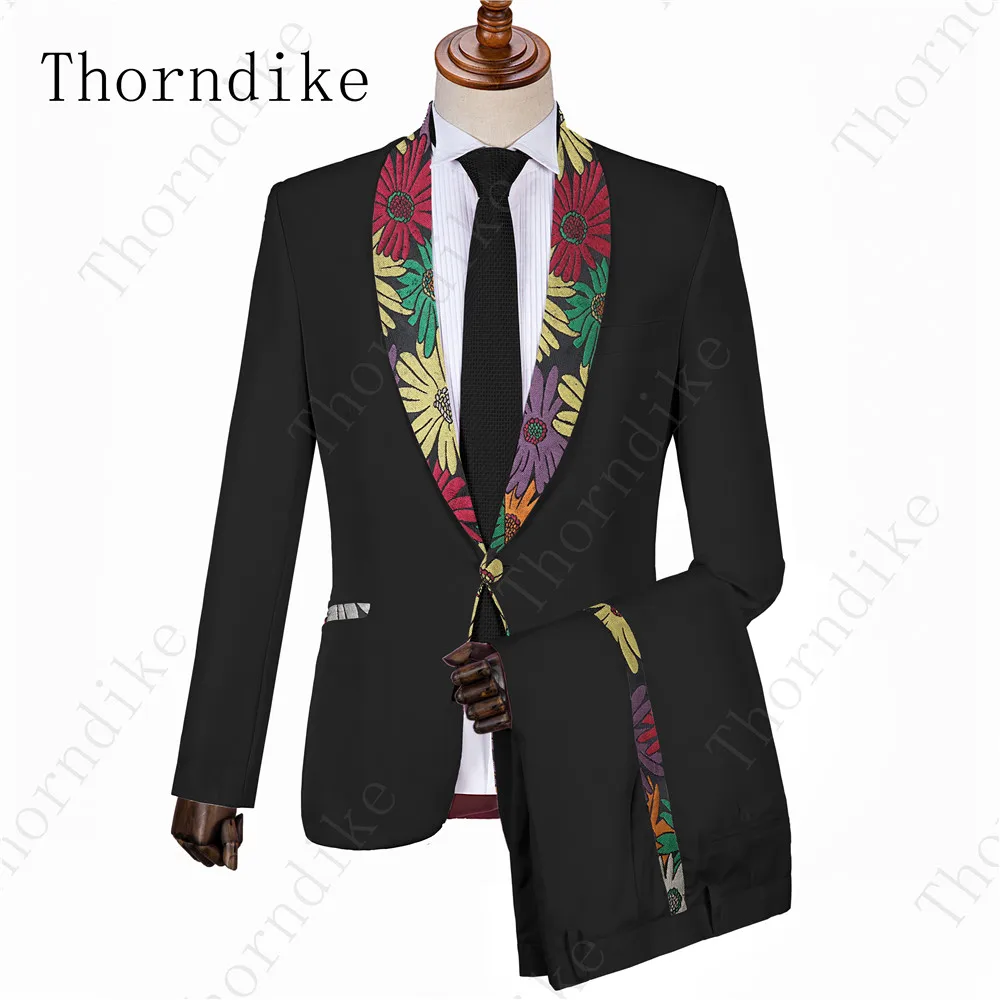 suit 13 Thorndike костюм Homme Mariage, 2 предмета, мужской костюм для свадьбы, выпускного вечера, вечерние костюмы серого цвета с жаккардовым шалевым отворотом(пиджак+ брюки+ галстук - Color: suit 13