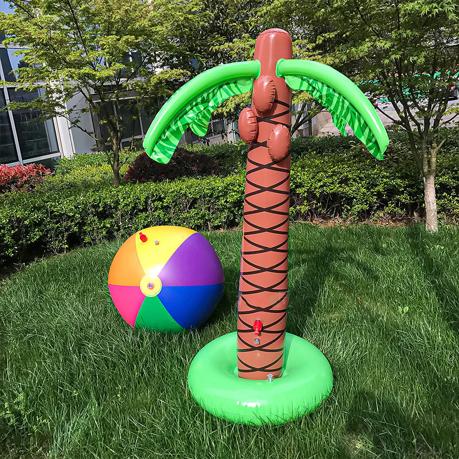 Baby Toys Inflatable Sprinkler Simulation Coconut Tree PVC Fountain Water Jet Palm Tree for Children Kids