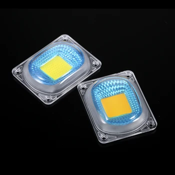 

New Warm White High Power COB LED Light Chip with Lens Integration Lamp Kit Set for Flood Project Light Aquarium Fish Tank 50W