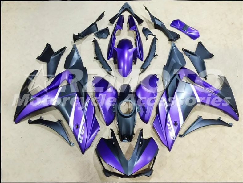 purple black 4 подарки ABS литьевая форма мотоцикл Обтекатели подходит для YAMAHA R3 R25- 15-19 обтекатель кузова набор фиолетовый черный Прохладный - Цвет: purple black