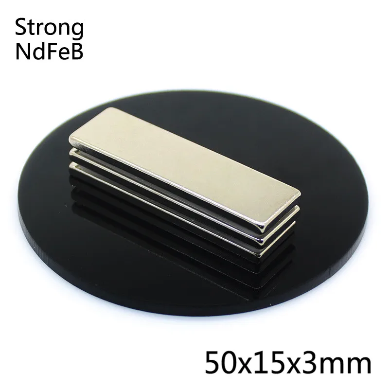 5Pcs 50x15x3mm N35 Ndfeb Super Strong Block Cuboid Neodymium Magnets 50*15*3mm Rare Earth Powerful Permanent Magnetic Magnet