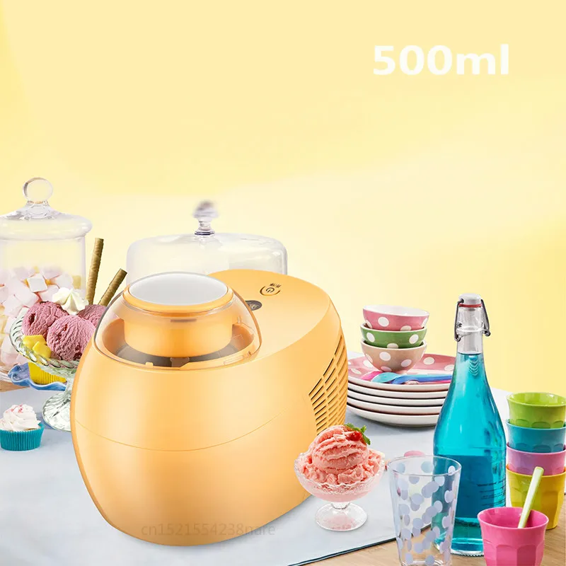 500ml E 600 мл домашняя полностью автоматическая машина для Фруктового мороженого, домашняя мороженица, йогурт, десерт, 220 В - Цвет: 500ml E