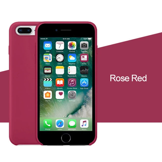 Rose Red Роскошный силиконовый чехол для iphone 7 8 6S 6 Plus 11 Pro X XS чехол для MAX XR на Apple iphone 7 8 plus X 10 чехол официальный - Цвет: Rose Red