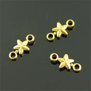 

80pcs 3 Colors Small Star Charms Connector Tiny Star Connnector Charm Star Connector Charm 7x15mm