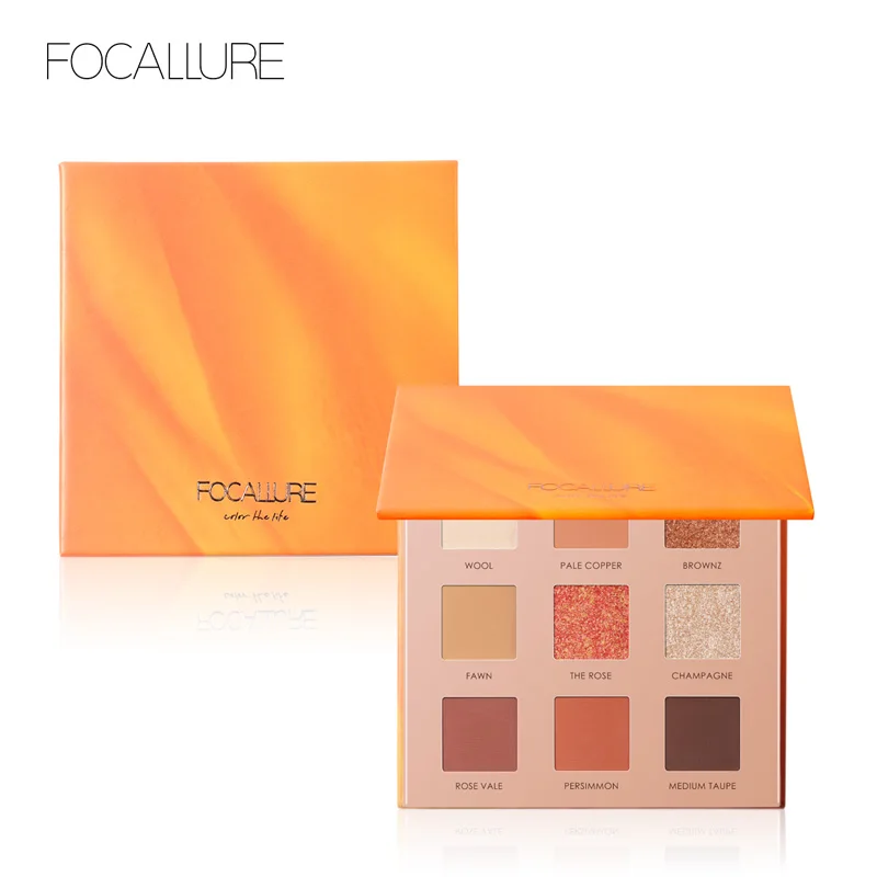 02 Тени для глаз focallure 9 Палитра цветов палитра для макияжа матовая Мерцающая Палитра теней - Цвет: 02