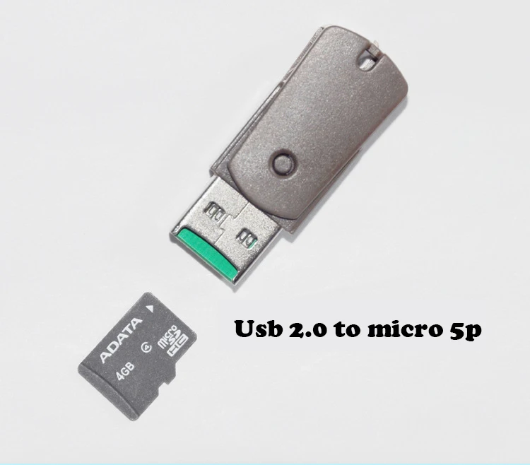 Вращающийся 2 в 1 Micro USB2.0 OTG адаптер + SD TF кардридер для телефона Android 480 МБ/с./с
