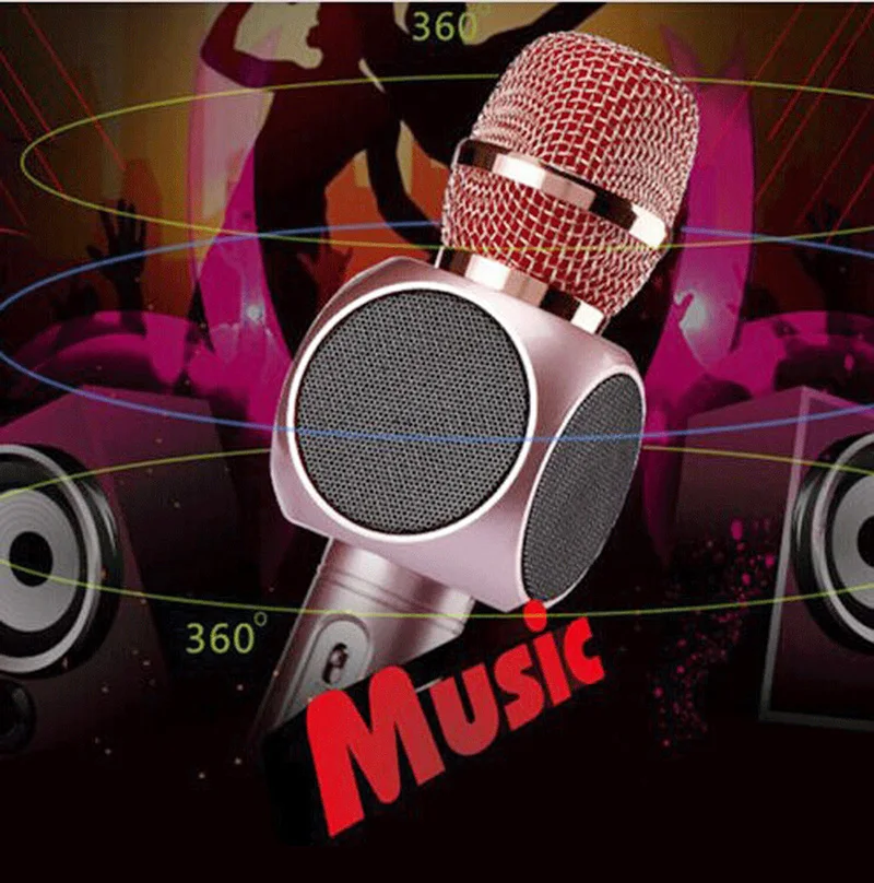 Последняя мода E103 портативный KTV портативное караоке микрофон Bluetooth двойные колонки