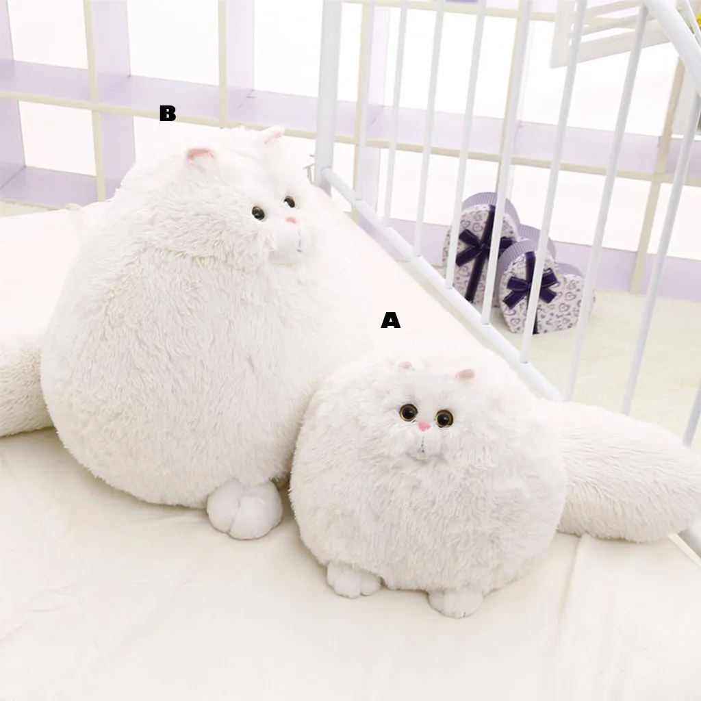 Мягкая игрушка для кошки, подарок, плюшевая игрушка для кошки, Детская кукла, толстая белая плюшевая кошка