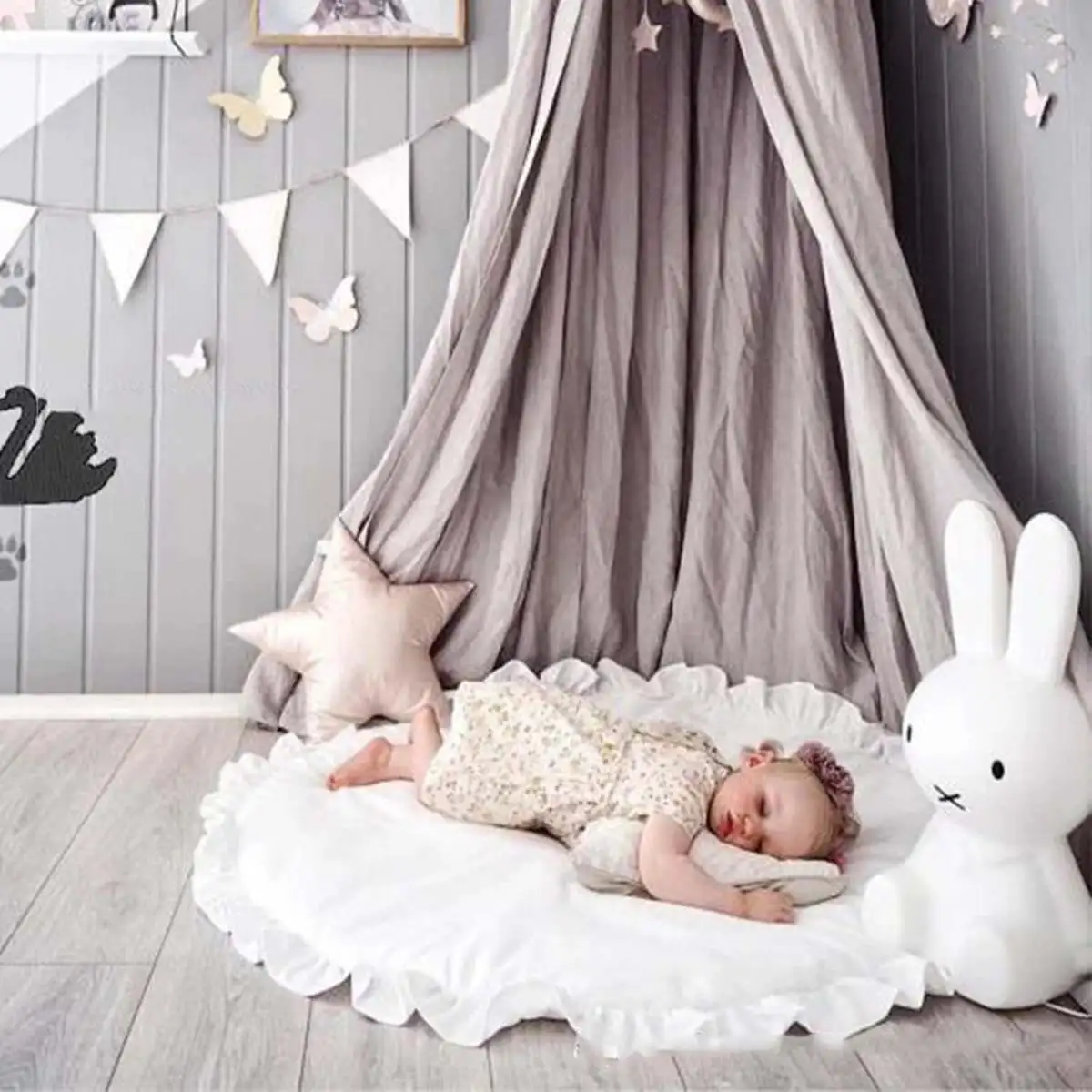 Round Baby Crawling Carpet Soft Cotton Baby Kids Game Gym Activity Play Mat Crawling Blanket Floor Rug Crawl Rug Creeping Mat
