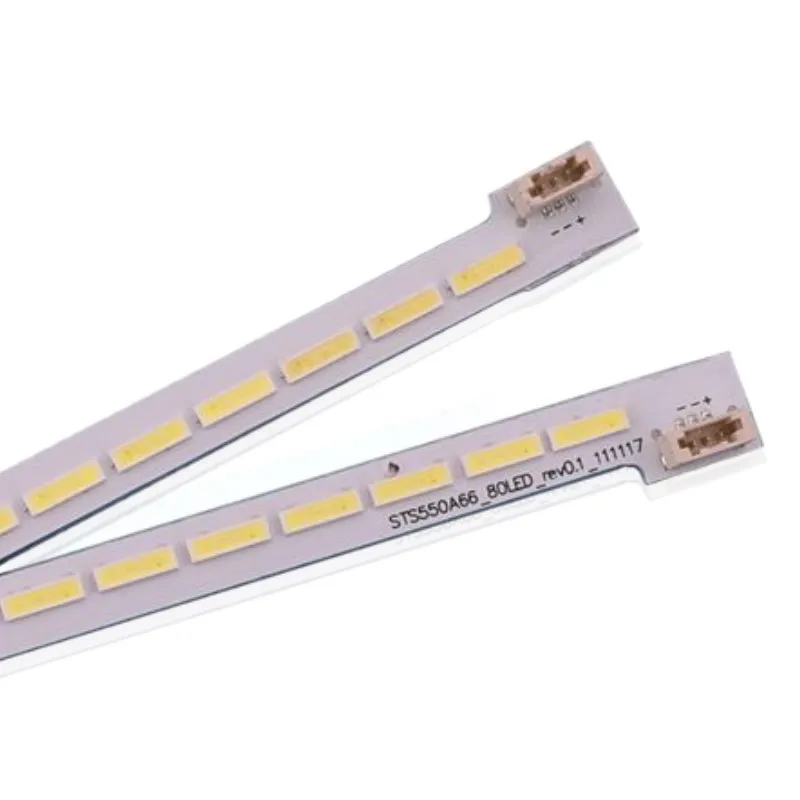 50pcs/lot 80 LEDs 676mm 3 Pin LED backlight strip for 55inch LJ64-03515A LTA550HQ20 STS550A66-80LED-rev0.1