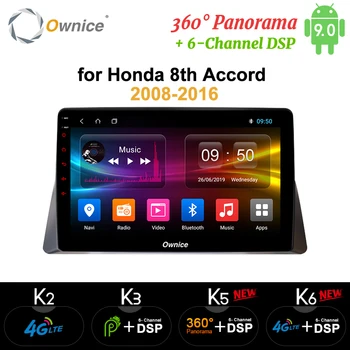 

10.1" Ownice k3 k5 k6 Android 9.0 8 Core Car DVD Player GPS Navigation Video for Honda 8th Accord 2008 - 2016 DSP 4G LTE SPDIF