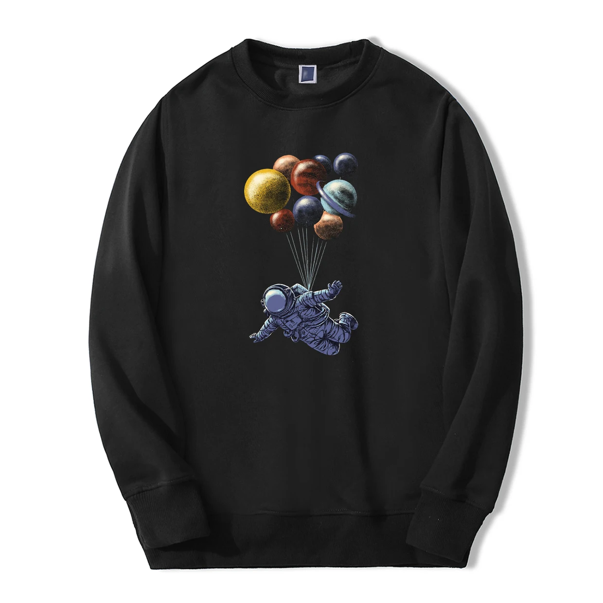 Astronaut Balloon Print Sweatshirts Hoodie Plante Galaxy Men Streetwear Autumn Warm Clothes Bodywarmer Casual Fashion Tracksuit