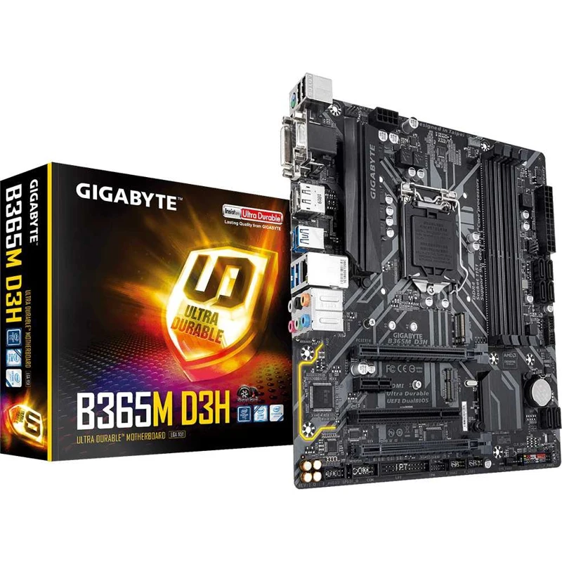 Материнская плата Gigabyte B365M D3H Soc-1151v2 Intel B365 4xDDR4 mATX AC`97 8ch(7.1) GbLAN+VGA+DVI