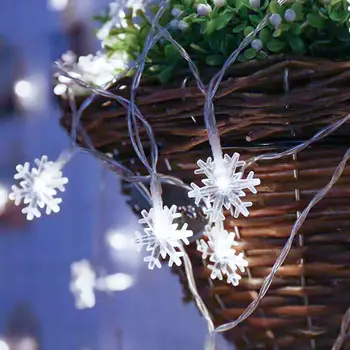 

Indoor Outdoor Plug String Lights Snowflake Fairy Light 100 200LEDs Christmas Holiday Party Wedding Decoration lights for Home