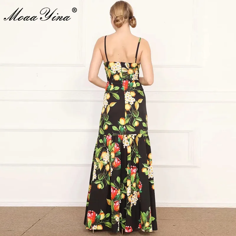 MoaaYina Fashion Designer dress Summer Women's