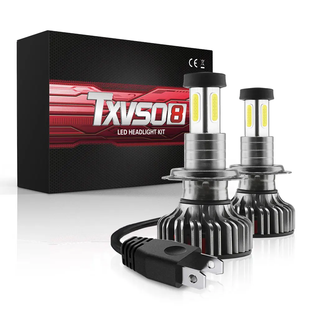 TXVSO8 2021 H7 Led Headlights Bulbs 30000LM 6000K 12V 9005/HB3 9006/HB4 9012/HIR2 H8/H9/H11 Diode Lamps 110W Luces Coche | Автомобили и