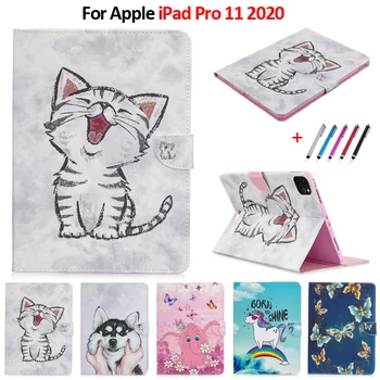 

Coque For iPad Pro 11 2020 Case Cute Cat Unicorn Puppy Butterfly Leather Tablet Cover For Funda iPad Pro 11 2020 2nd Generation