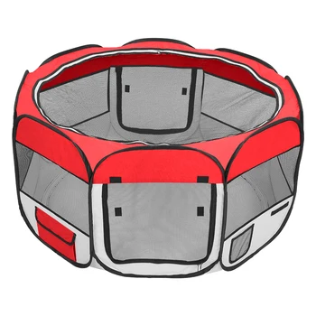 

Pet Tent Dog Playpen Crate Room 57" Portable Foldable 600D Oxford Cloth Puppy Exercise Cage Octagon Fence Indoor