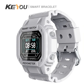 

2020 200mAh Sports Smart watch KEYOU-i2 Heart Rate monitoring High Capacity Smart band with Bright screen always on display 20
