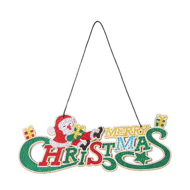 Gnome Doll DIY Diamond Painting Applique Rhinestone Acrylic Christmas Pendant Wall Hanging Mosaic Door Window Decor