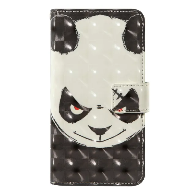 3D flip wallet Leather case For Nokia 2 3 5 6 7 8 2017 Lumia 520 530 630 635 730 735 830 930 1520 1320 Dual Sim X2 XL Phone Case Fierce panda