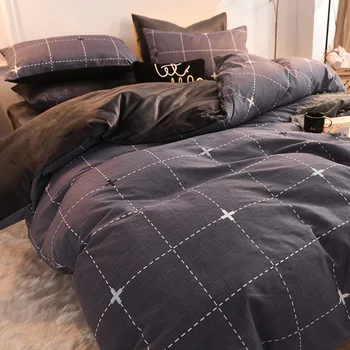 

Pure cotton quilt cover single piece single set all cotton thickened coral velvet crystal quilt cover duvet cover comforter