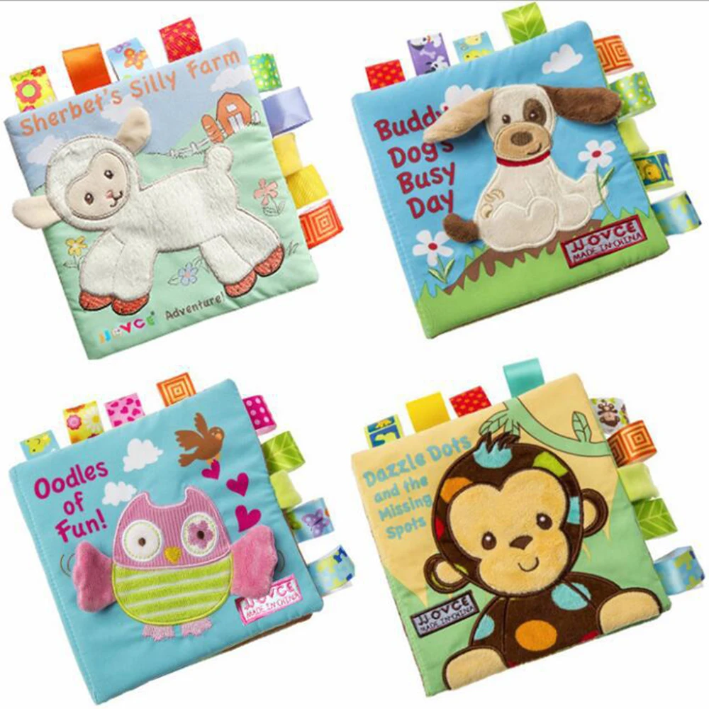 

Baby Cloth Book Early Learning Educational Sound Kid Books Soft Cute Animal Washable Parent-Child Interaction English Story Book