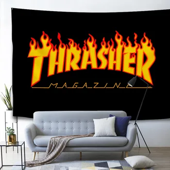 

9 Styles Trendy English Lettered Tapestry Street Graffiti Art Hanging Cloth Polyester Material Background Decorative Painting