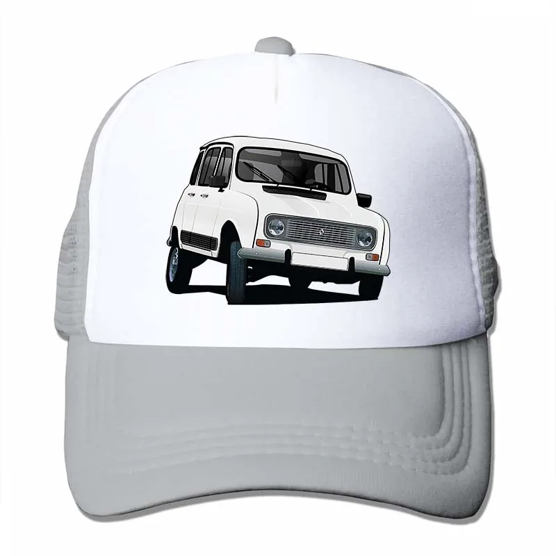 Renault 4 иллюстрации, белая бейсболка для мужчин и женщин, Кепка для водителя грузовика, модная Регулируемая Кепка - Цвет: 4-Gray