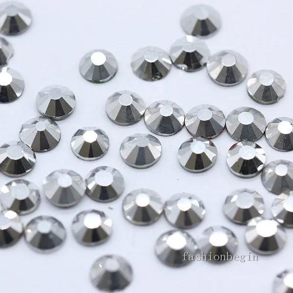 silver hematite Высокое качество ss16 43 цвета серебряный с плоской задней частью не горячей фиксации хрустальные стразы для украшения ногтей свадебные открытки для изготовления стеклянных камней - Цвет: silver hematite