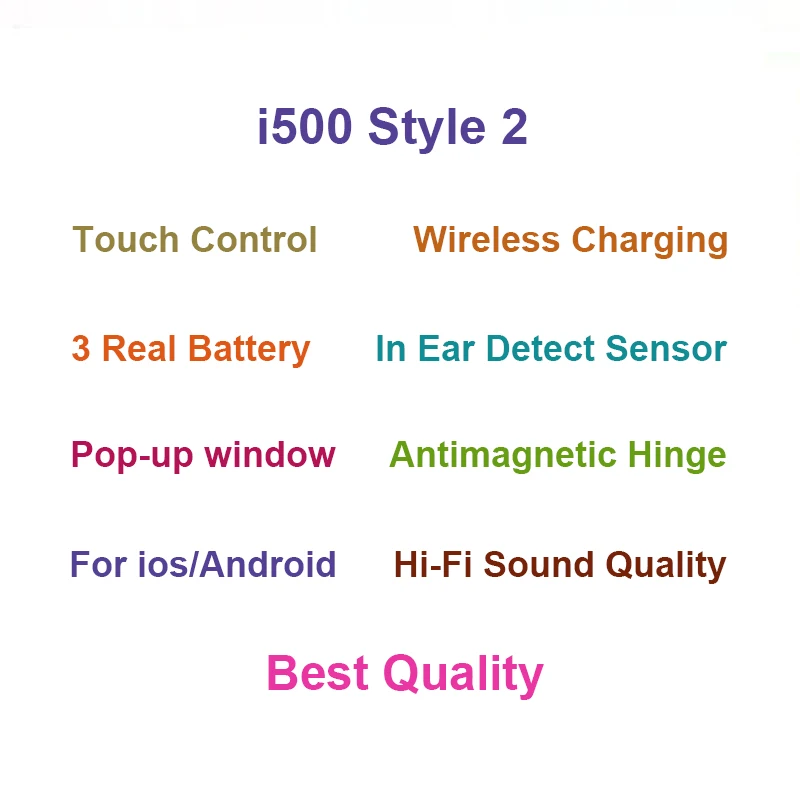 50 шт. i200 i500 TWS Air2 Реплика 1:1+ gps Bluetooth наушники Металлические шарниры HIFI супер звук наушники PK i00000 i200000tws