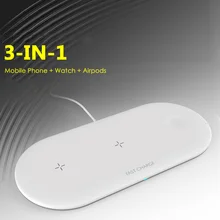 3 в 1 10 Вт Беспроводная зарядная станция Подставка для iPhone X XS для Apple Watch Airpods зарядная док-станция для i watch 3 для xiaomi mi9