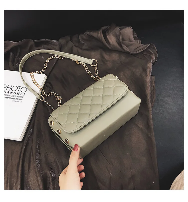 Female Crossbody Bag Women High Quality PU Leather Luxury Handbag Designer Sac A Main Ladies Lattice Shoulder Messenger Bag