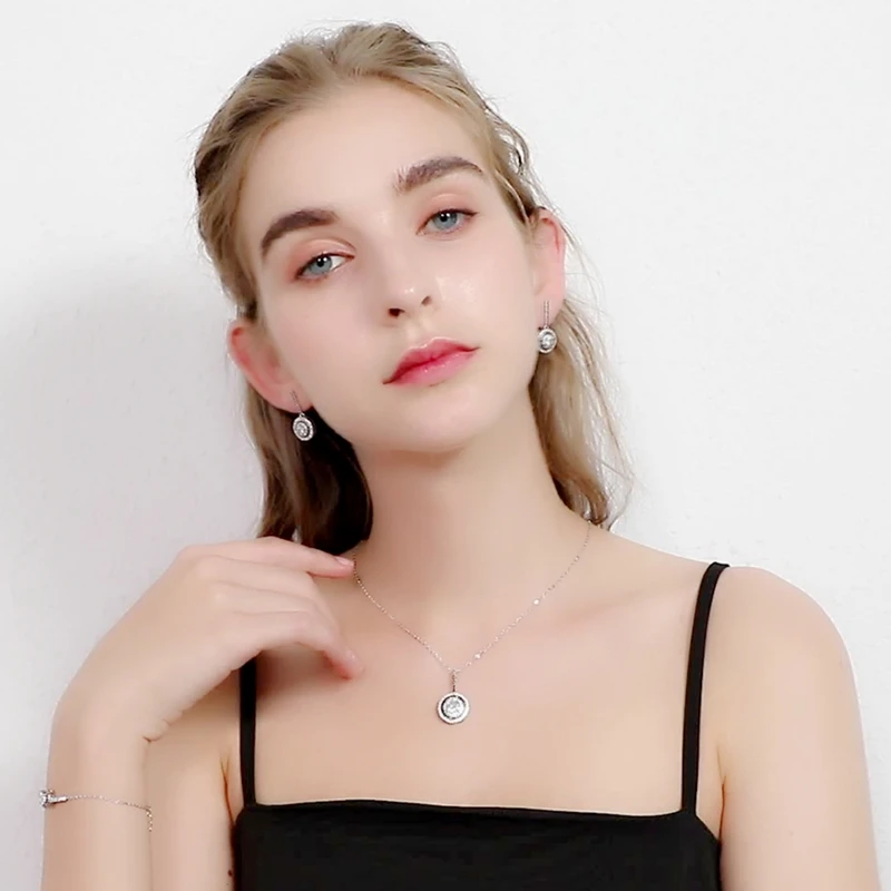 Black Awn Classic Fine Genuine 100% 925 Sterling Silver Slide Necklace Women Jewelry Round Bijoux Femme Necklaces&ampPendants P074 |