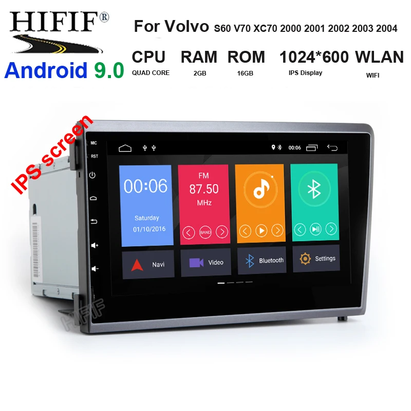 2G Оперативная память Android 8,1 ips экран 2 Дин GSP радио для Volvo S60 V70 XC70 2000 2001 2002 2003 2004 мультимедийный проигрыватель навигации