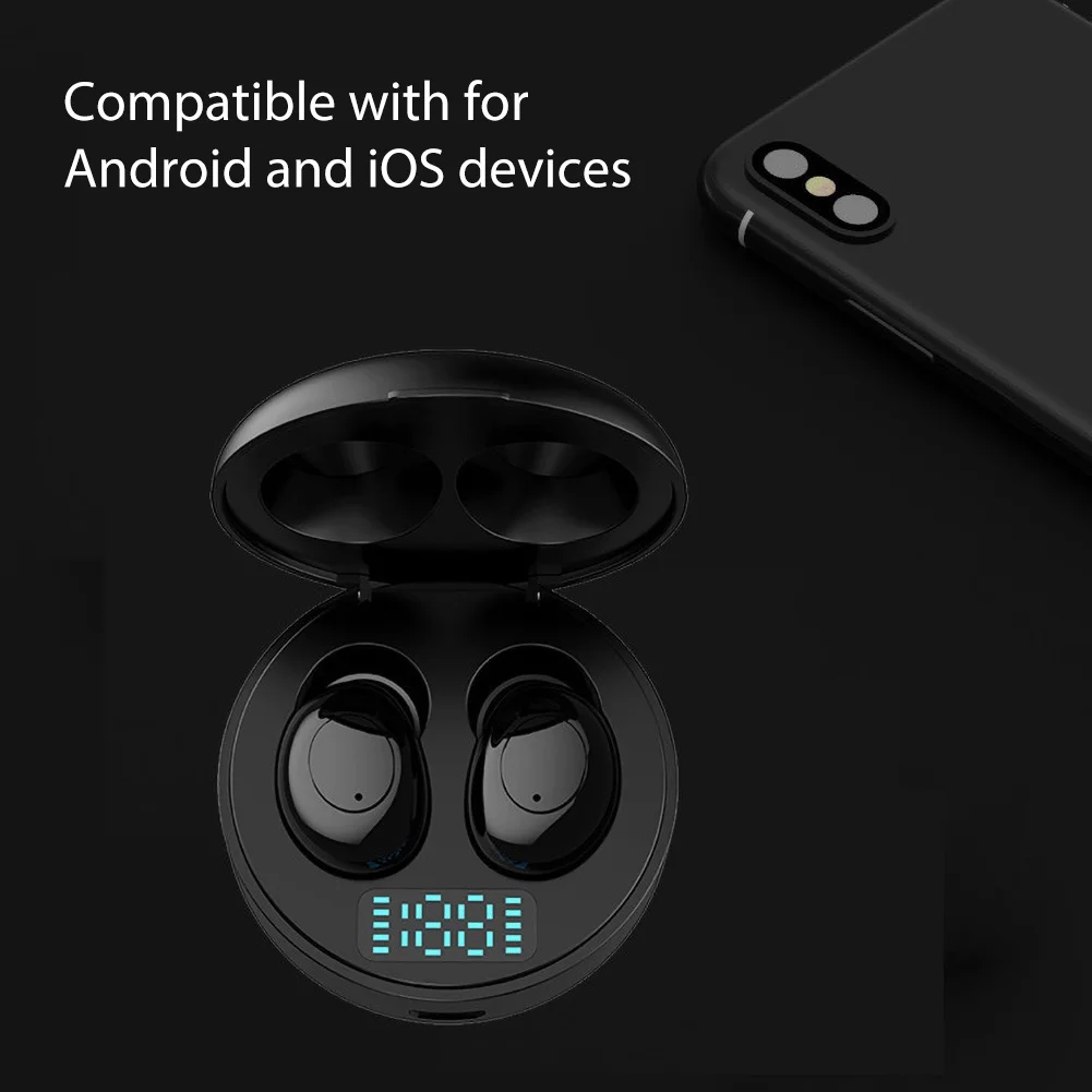 TWS беспроводные наушники Bluetooth 5,0 гарнитуры стерео наушники с защитным чехлом с микрофоном зарядная коробка