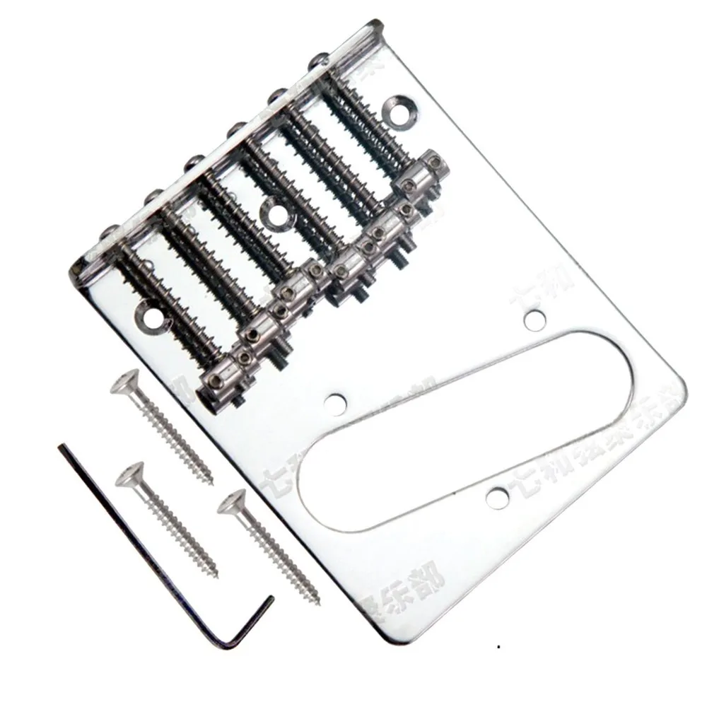 

1 set Chrome 6 Saddle Bridge for Telecaster TL Style Replacement Guitar parts