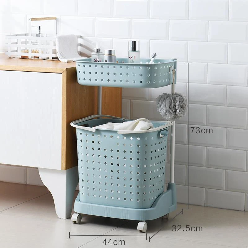 2grid blue Корзина для грязного белья корзина для грязного белья домашняя корзина для хранения белья ванная комната Одежда индиго рама баррель WJ1153 - Цвет: 2grid blue