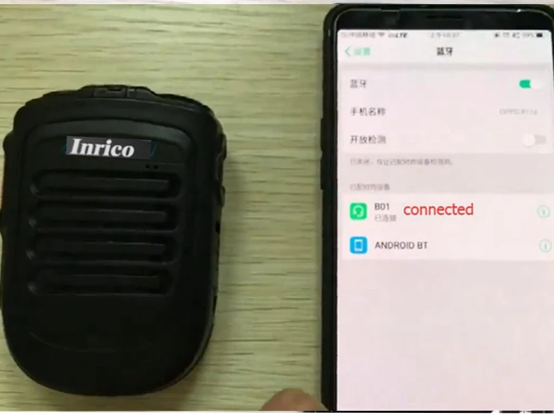 Беспроводной микрофон, динамик, рация с батареей и зажимом Inrico b01с Zello realptt и Inrico APP