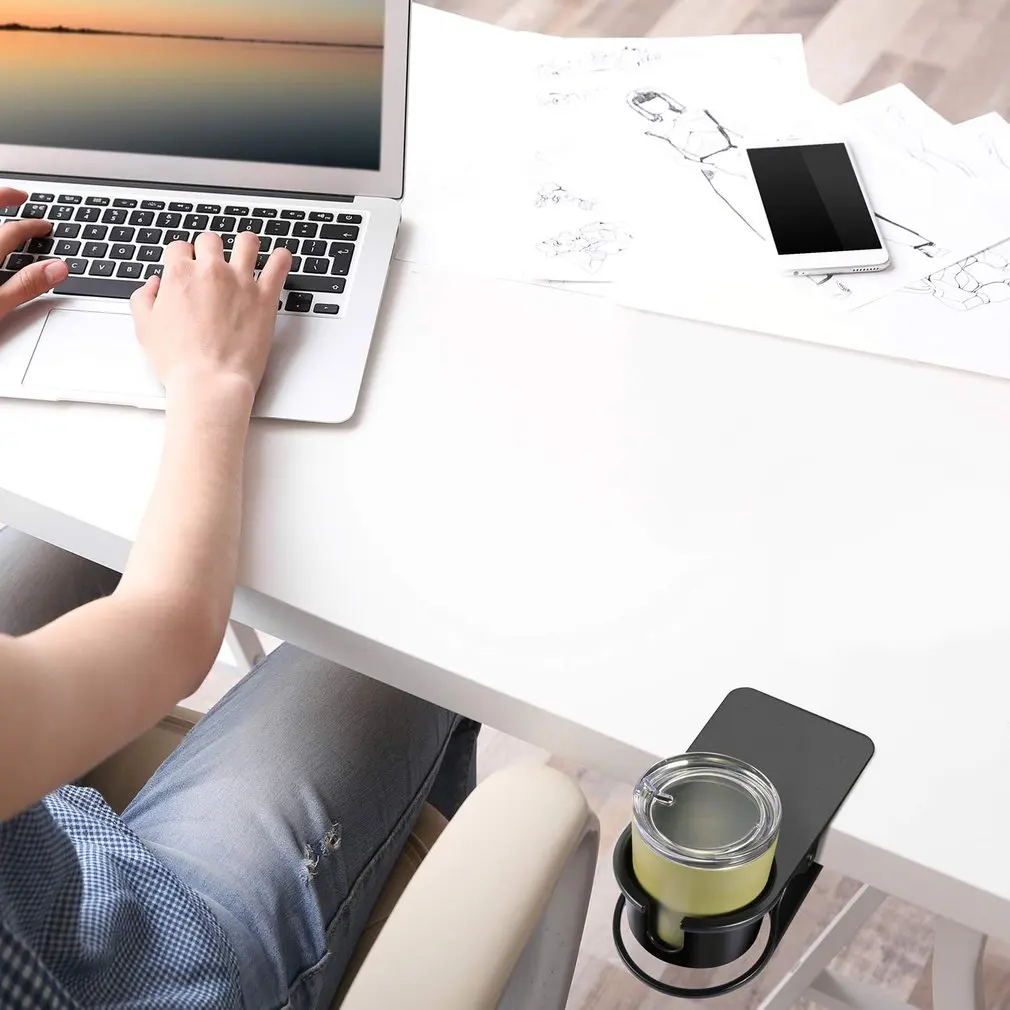 Car Creative Cup Holder Table Side Water Cup Shelf Office Desktop Computer Desk Fixed Cup Holder Desk Storage Clip Hcd08e884ae9d460faa1084ff5eded821q