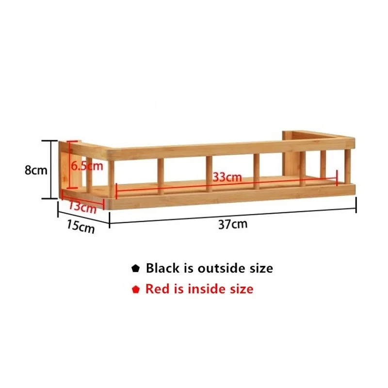 Многофункциональные настенные бамбуковые стеллажи для хранения кухонных специй