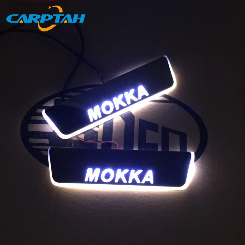 CARPTAH отделка педали автомобиля наружные части светодиодный порог Накладка дорожка динамический стример светильник для Opel Mokka