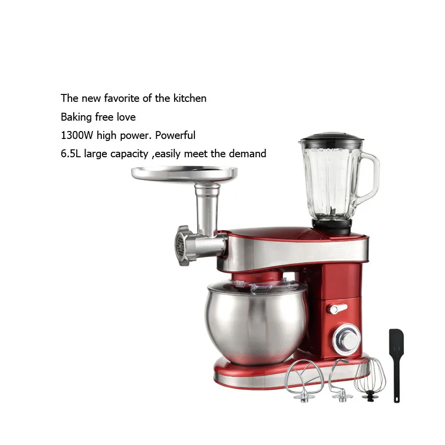 Home Use Kitchen Multi-function Electric Automatic Spiral Stand Mixer With 6.5L Bowl mixer grinder blender soybean milk blender